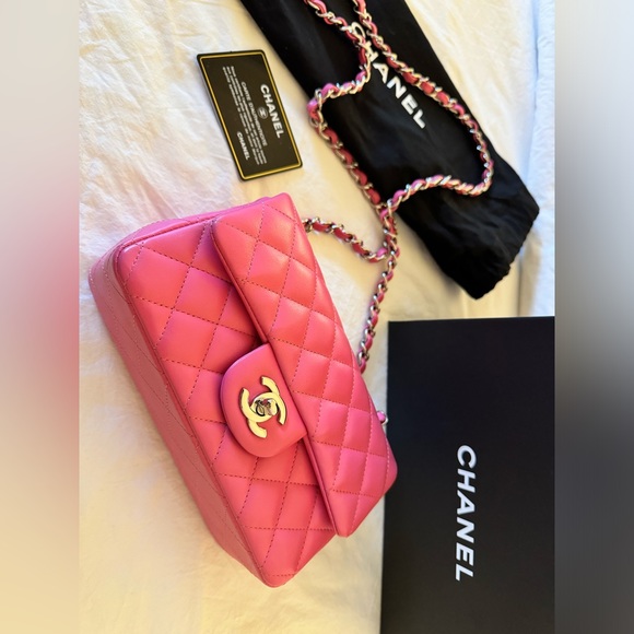 SOLD Chanel Rectangle Mini Pink - Picture 3 of 10